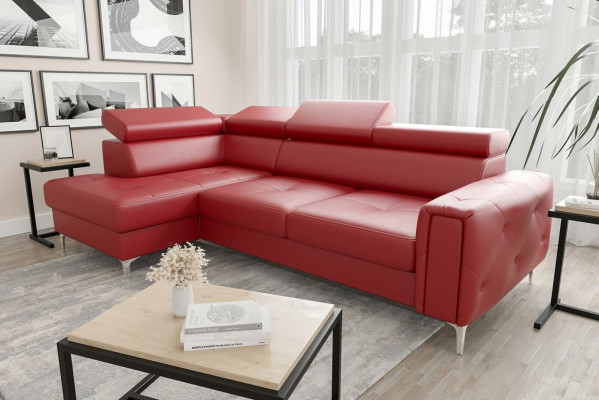 Liederdivan L-Form Canapé Wunnzëmmer Eck Design Wunnlandschaft Canapéen Divanen Nei