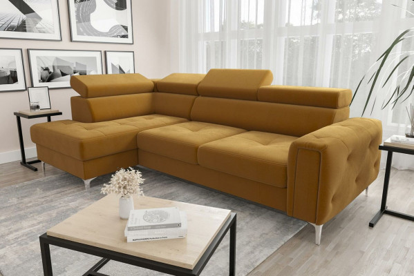 Liederdivan L-Form Canapé Wunnzëmmer Eck Design Wunnlandschaft Canapéen Divanen Nei