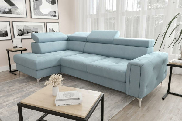 Liederdivan L-Form Canapé Wunnzëmmer Eck Design Wunnlandschaft Canapéen Divanen Nei