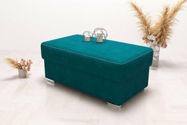 Miwwelen Wunnen Sëtzbanken Sëtz Textil Gréng Design Ottoman Hocker Polsterhocker Fouss