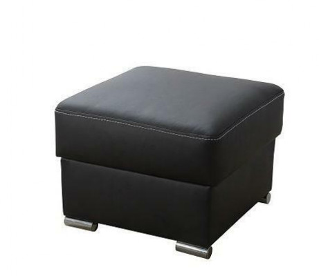 Modern Hocker Bank gepolstert Foussstëtz Eckhocker a schwaarz Ottoman Hocker