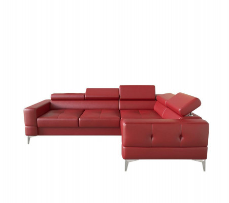 Multifunktioun Sofacouch Eckpolsterung Wunnzëmmer L-Form Schwaarz Modern Luxus