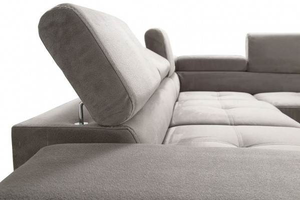 Sofa Canapé Polster L-Form Wunnzëmmer Design Ecke Lieder Nei Beige Luxus