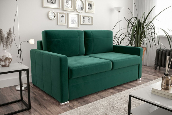 Design 2-Sëtz Sofa Couch Polster Zweisëtzer Couchen Sofas Textil Stoff Kënschtlecht Lieder