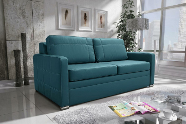 Design 2-Sëtz Sofa Couch Polster Zweisëtzer Couchen Sofas Textil Stoff Kënschtlecht Lieder