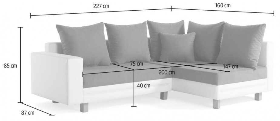 Eckcouch Wunnlandschaft Sofa Canapé L Form Gestofféiert Canapéë Lieder Design