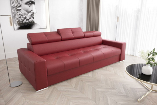Modern 3-Sëtz Sofa Zëmmer Miwwelen Wäiss Polster Dräisëtzer Canapé Design Sofa