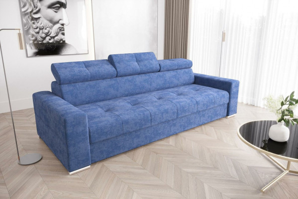 Modern 3-Sëtz Sofa Zëmmer Miwwelen Wäiss Polster Dräisëtzer Canapé Design Sofa
