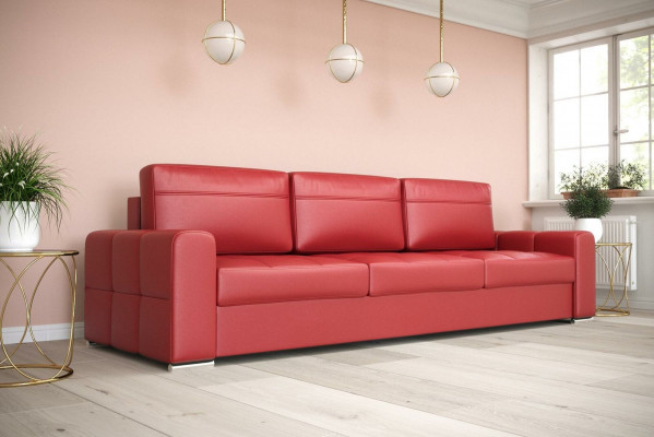 Polster Modern Textil Stoff Sofas Dräisëtzer Sofa 3 Sëtzer Bettfunktion Design