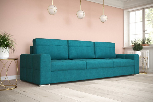 Polster Modern Textil Stoff Sofas Dräisëtzer Sofa 3 Sëtzer Bettfunktion Design