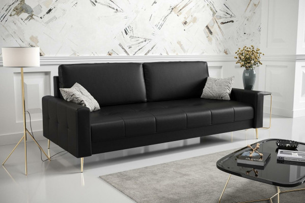 Canapé 3 Plazen Couch Stoff Sofa Eleganten Design Miwwelen Sofas Couchen XXL grouss nei