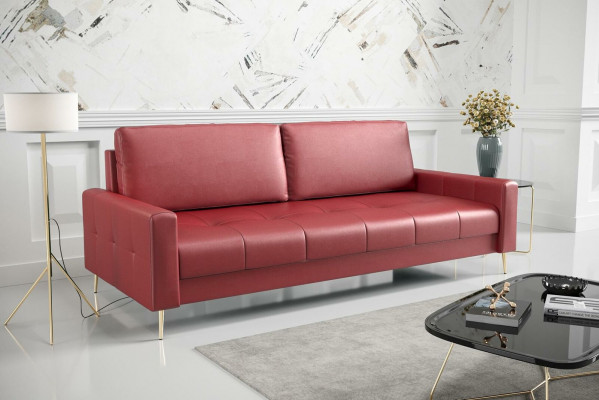 Canapé 3 Plazen Couch Stoff Sofa Eleganten Design Miwwelen Sofas Couchen XXL grouss nei