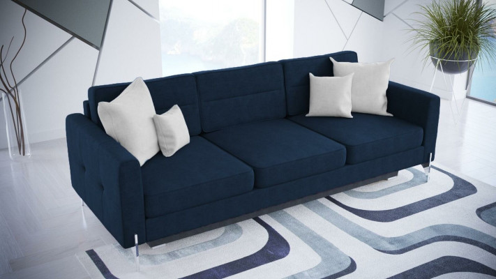 Sofaen Klapptextil Couch Schlofsofa Bett Sofa Këscht Couchen Polster Miwwel Stoff