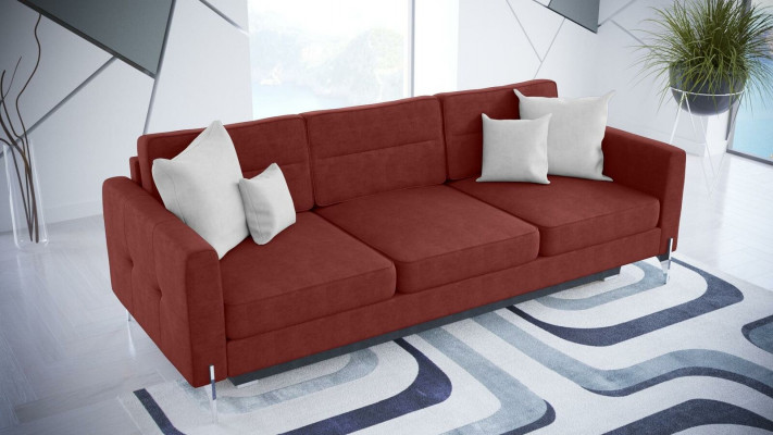 Sofaen Klapptextil Couch Schlofsofa Bett Sofa Këscht Couchen Polster Miwwel Stoff