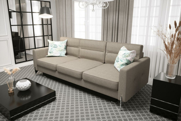 Sofaen Klapptextil Couch Schlofsofa Bett Sofa Këscht Couchen Polster Miwwel Stoff