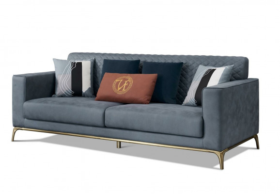 Stoff Sofa Dräisëtzer Couch Design Miwwel Italienesch Ariichtung Sofas Couchen