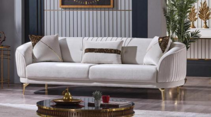 Luxus Wunnzëmmer Garnitur Modern Edelstol Sofas Gepolstert Dräisëtzer.