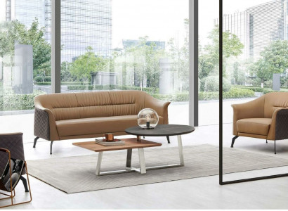 Sofagarnitur Couch Garnitur 3+1 Designerkanapé Dësch Grupp Lieder