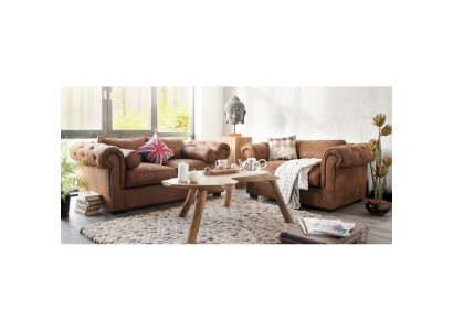Chesterfield Sofa Garnitur 3+2 Couch Stoff Set Sofae Couchen Nei Sofa Lieder