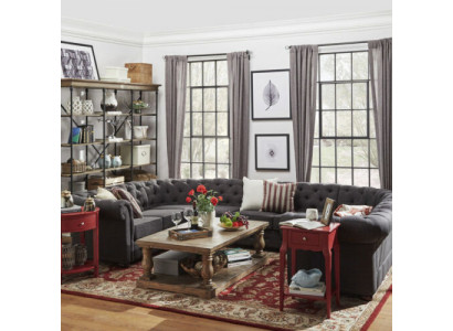 XXL Grouss Chesterfield Wunnlandschaft Couch Sofa Polstersëtzt Eck Sëtz U Form Sofaen Neit