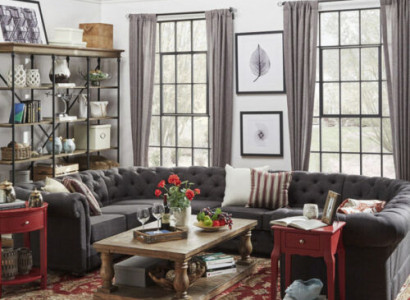 XXL Grouss Chesterfield Wunnlandschaft Couch Sofa Polstersëtzt Eck Sëtz U Form Sofaen Neit