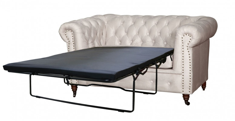Chesterfield 2-Sëtzer Sofa Büro Couch mat Schloffunktion Sofas Couchen Zweisëtzer
