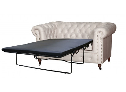 Chesterfield 2-Sëtzer Sofa Büro Couch mat Schloffunktion Sofas Couchen Zweisëtzer
