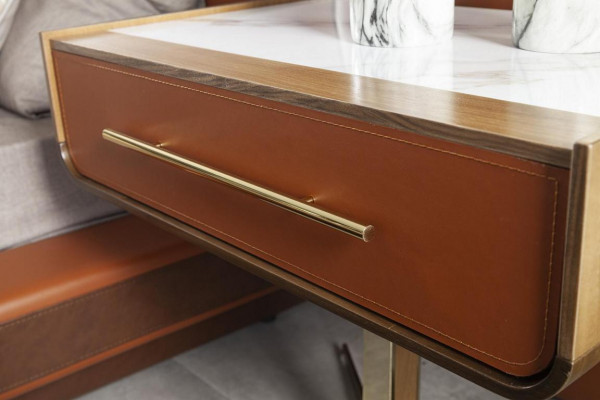 Schlofzëmmer Komplett Set 5tlg. Miwwelen Bett Kleederschaf Kommode Nuetsdëschcher