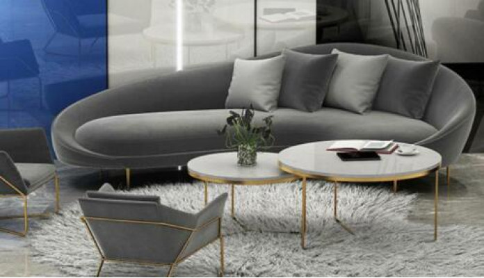 Ecksofa L-Form Samett Sofa Wunnlandschaft Relax Sëtz Design Canapé Lounge Sofaen