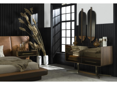 Kommode mat Spigel Modern Kommode mat Spigel Luxus Modern Design Schlofzëmmer