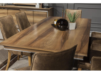 Luxus Iessdësch 207x101cm Dësch Elegante Iesszëmmer Still Holzdësch Miwwelen
