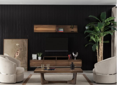 Wandmiwwel Wand Braun Wandmiwwelen Schaf tv Schief Wandregal Schafwannen