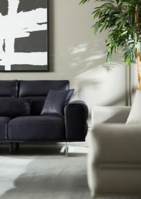 Weich Design Canapé Këssen Miwwelen Luxus Drësëtzer Canapéen Schwaarz Sofae