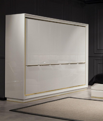 Kleederschaaf Modern Bequem a Wäiss mat luxuriéiser Späicherplaz