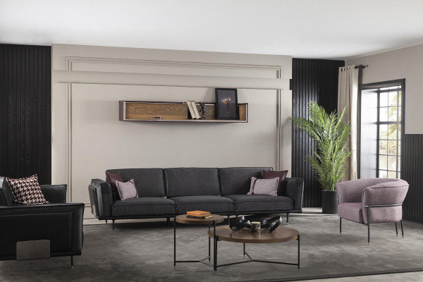 3+1 Sëtz Sofa a Gro Modern Couch Miwwelen Sofagarnitur Italienesch Ariichtung