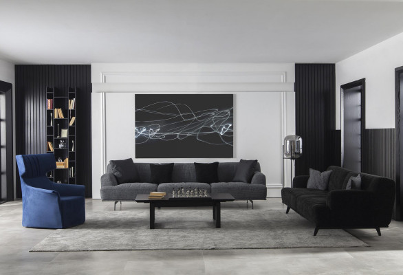 Canapé Set 3+1 Canapé Garnitur Couch Gepolstert Miwwelen Weich Luxus Canapéen Stoff
