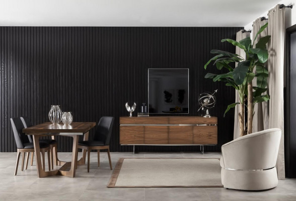 Ästhetescht uspriechend 9-deelent Iesszëmmer-Set am italieneschen Design