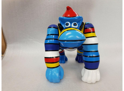 Nei modern Designerfigur: Dekorativ Gorilla-Statu fir de Gaart