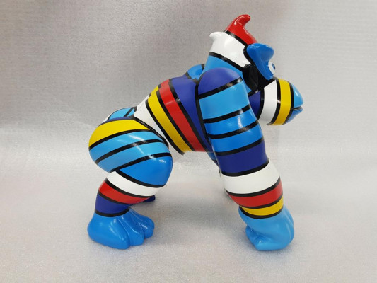 Nei modern Designerfigur: Dekorativ Gorilla-Statu fir de Gaart