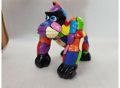 Abstrakt Gorilla Designer Figur Statu Figuren Statuen Dekoratioun Deko Gaart