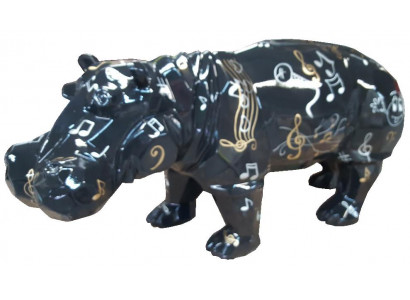 Deko Statu Haus Deko Statu Skulptur Abstrakt Design Figur Nilpferd 100cm Nei