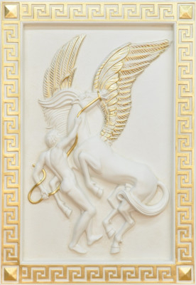 Pegasus Wandrelief Antik Stil Relief Wandmolerei Antik Handaarbecht Bild Päerd