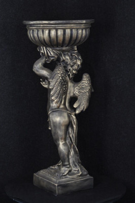 Engel Figur Skulptur Skulpturen Design Deko Dekoratioun Vaas Blummen P0624 92,50cm