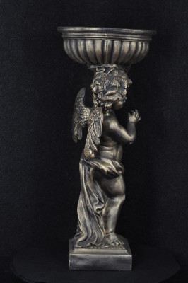 Engel Figur Skulptur Skulpturen Design Deko Dekoratioun Vaas Blummen P0624 92,50cm
