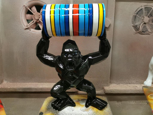 Designer Figur Statue Modern Figuren Statuen Dekoratioun Deko Gorilla Gaart Nei