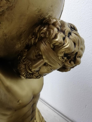 Antik Stil Klassesch Globus Atlas Minibar Bar Wäin Regal Statue Skulptur Dekoratioun