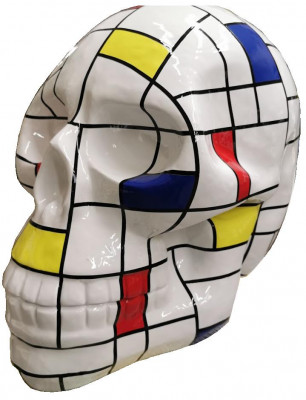 Schädel Figur Modern Figuren Dekoratioun Deko Gaart Skulptur Skulptur Iddi Nei