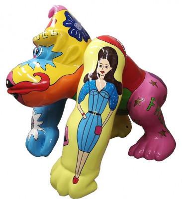 Abstrakt Gorilla Figuren Statuen Dekoratioun Deko Gaart Designer Figur Statue