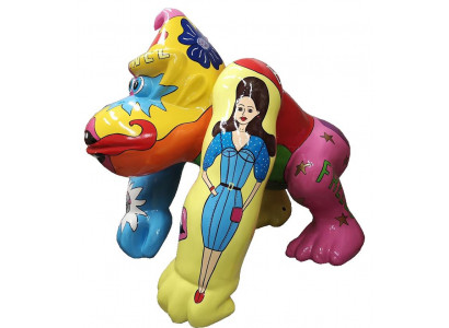 Abstrakt Gorilla Figuren Statuen Dekoratioun Deko Gaart Designer Figur Statue