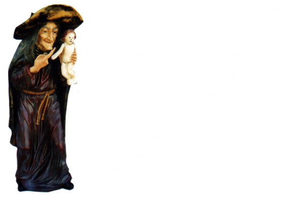 Design Baba Yaga HEXE Figur Statu Skulptur Figuren Skulpturen Dekoratioun Deko
